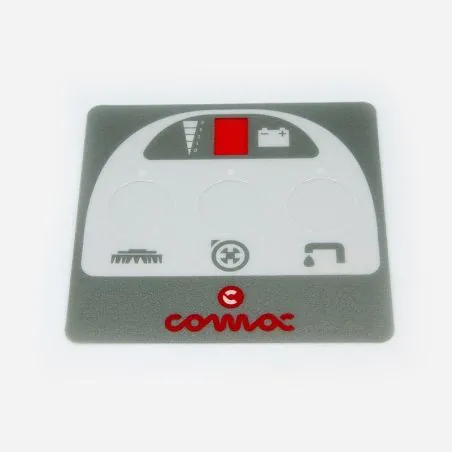 AUTOCOLLANT COMAC VISPA AVEC BOUTONS EVIDES