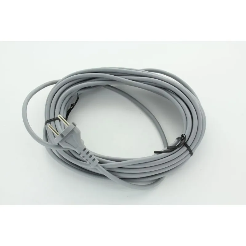 CABLE GRIS ELECTRIQUE + FICHE EN 2x1MM2 LONGUEUR 10M