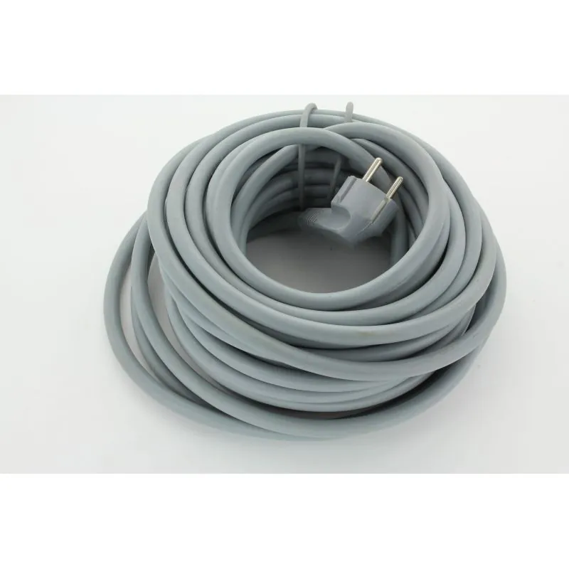 CABLE ELECTRIQUE + FICHE EN 3x2,5 MM2 LONGUEUR 15M GRIS
