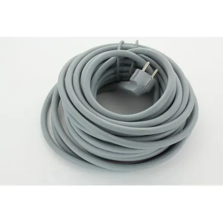CABLE ELECTRIQUE + FICHE EN 3x2,5 MM2 LONGUEUR 15M GRIS